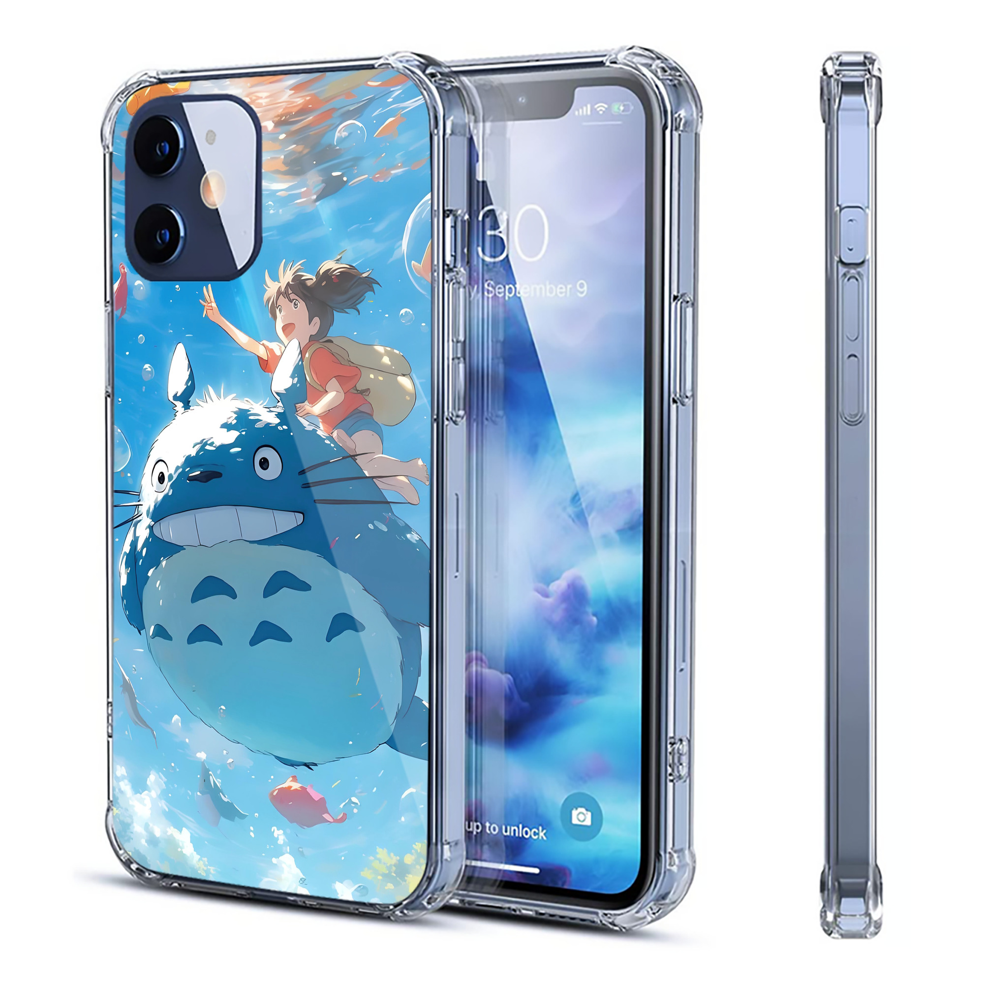（画像用） となりのトトロ 草壁メイ 草壁サツキ My Neighbor Totoro Satsuki Kusakabe Mei Kusakabe 【iPhone 12シリーズ対応】透明スマホケース（クリアソフトケース）